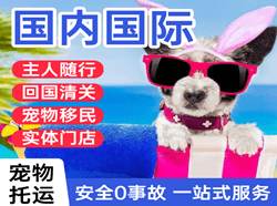 乌拉特中旗海流图机场邮寄国际宠物托运 【国